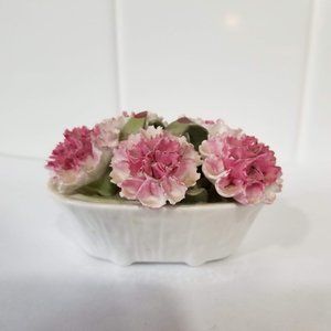 Aynsley Handpainted Bone China Flower Figurine August Carnation